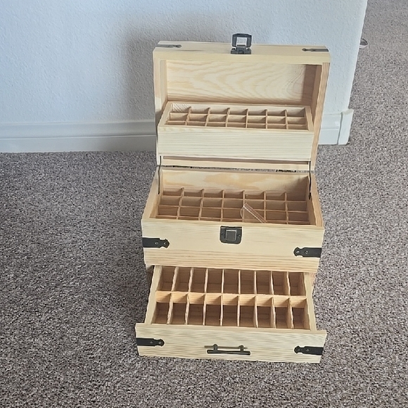 Unfinished Wooden Oil Storage Box - Picture 1 of 7